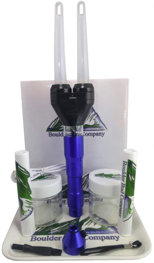 Electric Herb Grinder with Cone Filler (Blue)