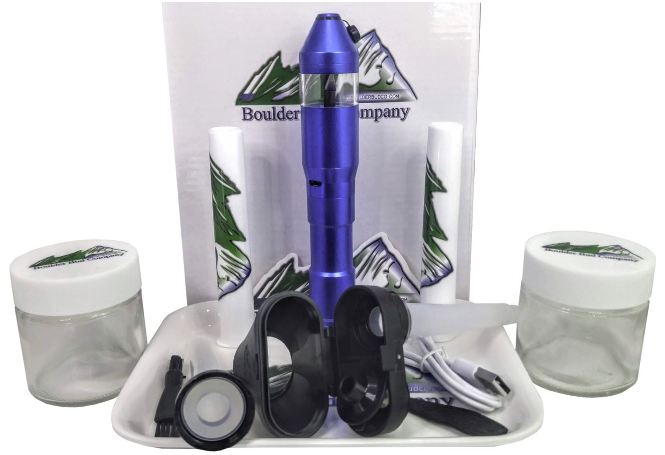 Electric Herb Grinder with Cone Filler (Blue)