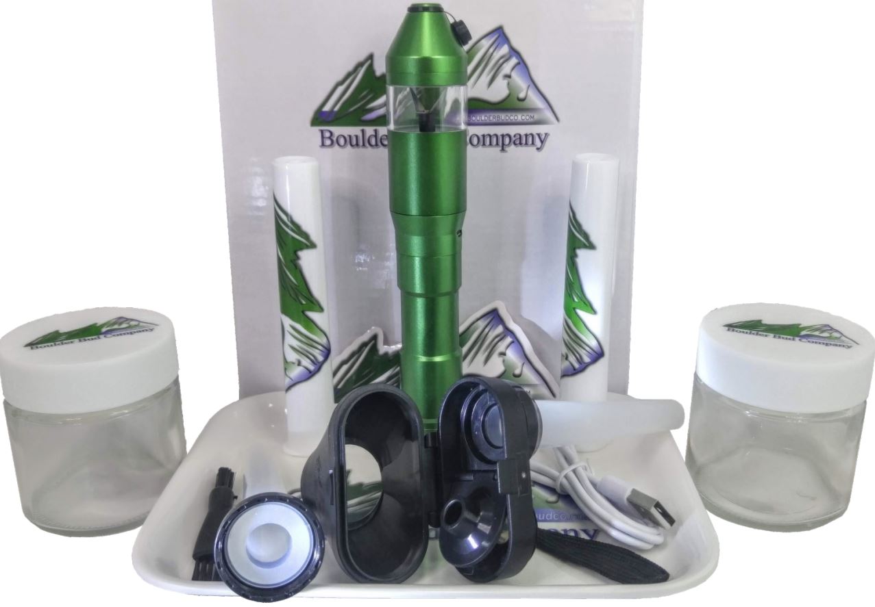 Electric Herb Grinder with Cone Filler (Green)