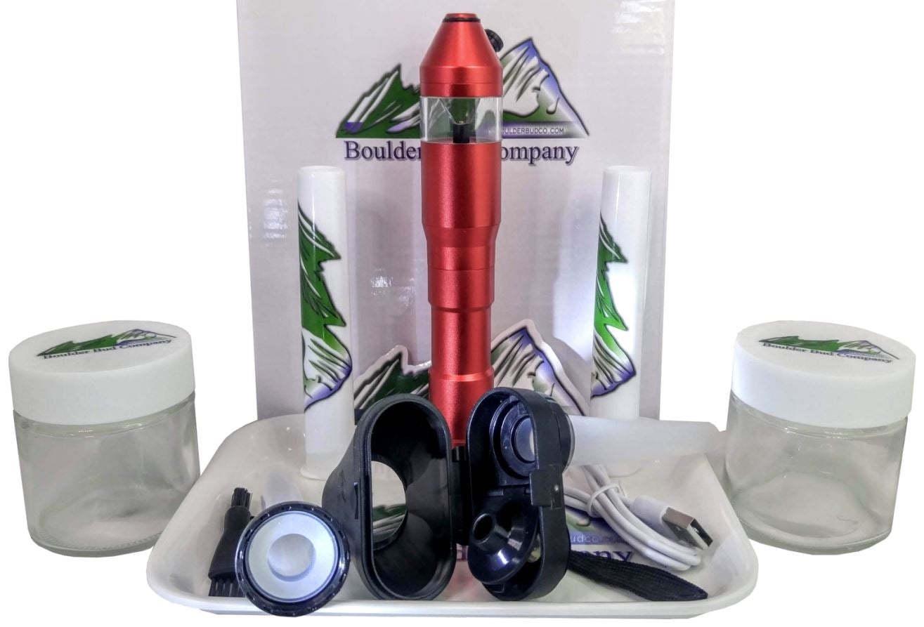 Electric Herb Grinder with Cone Filler (Red) – Boulder Bud Company